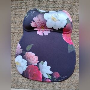 Floral Peonies Mouse Pad W/Wrist Support Rest